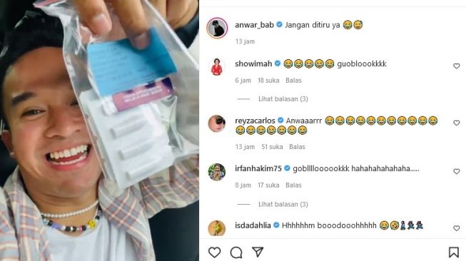 Anwar Sanjaya alias Anwar BAB telan obat yang seharusnya untuk dimasukkan ke dubur. [Instagram]