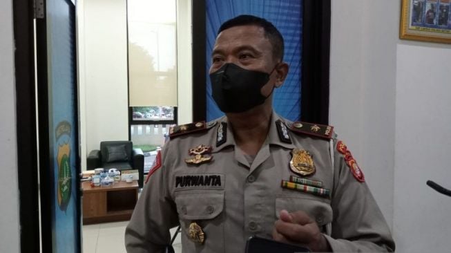 Kasatlantas Polres Metro Jakarta Pusat Kompol Purwanta saat ditemui di kantor Polres Metro Jakarta Pusat, Kemayoran, Jumat (11/2/2022). [ANTARA/Mentari Dwi Gayati]