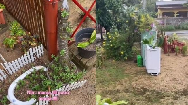 Viral Ibu-ibu Sulap Kulkas, Mesin Cuci, sampai WC Jadi Pot Tanaman: 'Tukang Rongsok Menangis Lihat Ini'