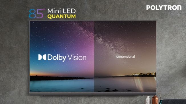 Pengalaman Menonton yang Spektakuler dengan Polytron Mini LED Quantum 85 Inch