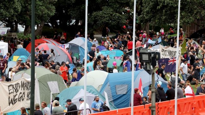 Sampai Bikin Tenda, Sudah 4 Hari Gedung Parlemen Selandia Baru Digeruduk Demonstran, Tuntut Pembatasan Covid-19 Dicabut