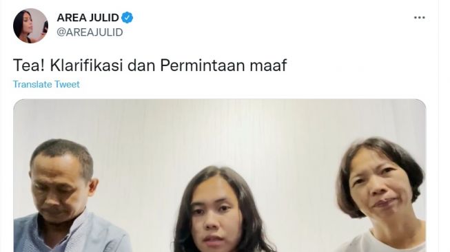 Korban Dugaan Pelecehan Seksual Gofar Hilman Klarifikasi (Twitter/@AREAJULID)