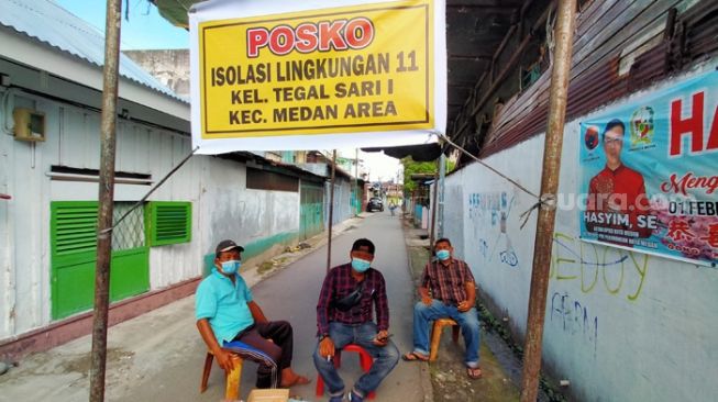 Dua Gang di Kecamatan Medan Area Ditutup karena Sejumlah Warga Terpapar Covid-19, Kepling Sebut Begini