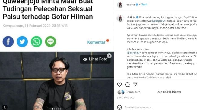 Unggahan Dokter Tirta [Instagram/@dr.tirta]