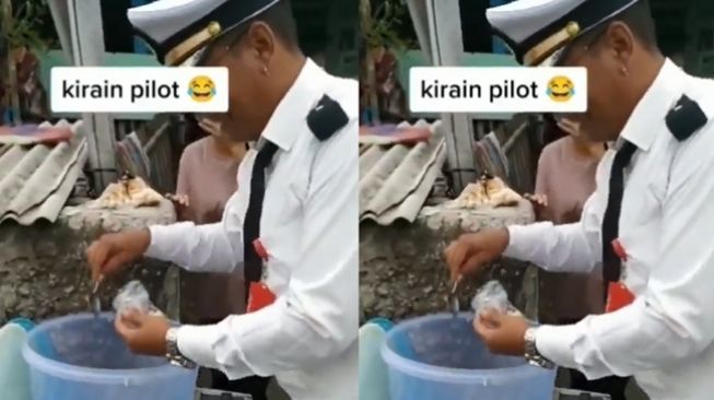 Kreatif Banget, Tukang Cilok Ini Totalitas Cosplay Jadi Pilot, Warganet: Yang Beli Emak-emak Semua