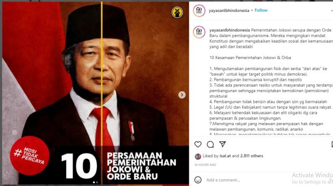 Sebut Ada Kesamaan Pembangunan Era Jokowi dan Soeharto, YLBHI: Mereka Ingkari Mandat Konstitusi!