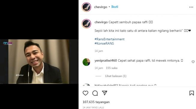 Unggahan soal Raffi Ahmad [Instagram/@chevirgo]