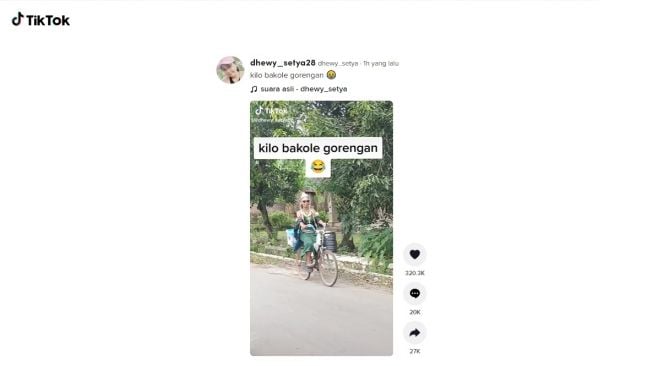 Penjual gorengan anti mainstream. [TikTok]