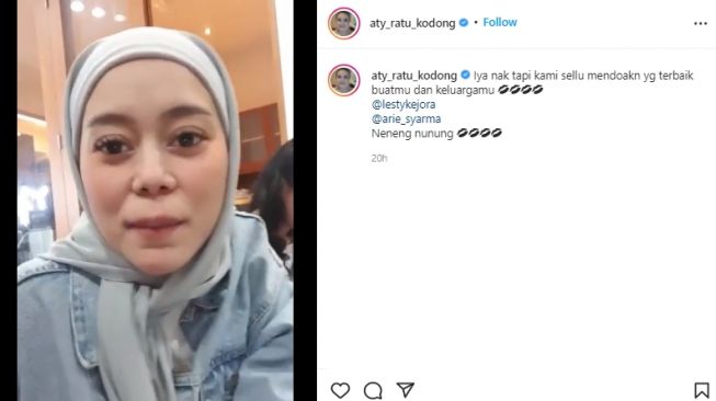 Aty Kodong posting video Lesti Kejora (instagram.com)