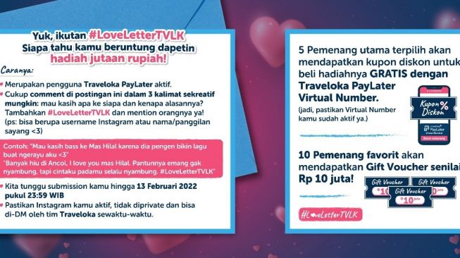 Cara Mengiikuti Challenge #LoveLetterTVLK. (Dok: Traveloka)