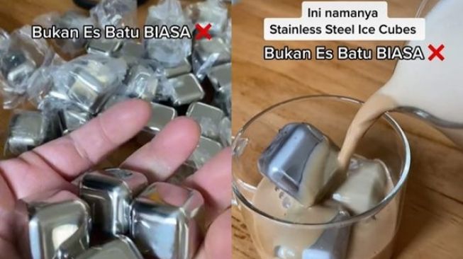 Viral Es Batu Unik dari Stainless Steel Bisa Dipakai Ribuan Kali, 'Gigi Bisa Mrotol'