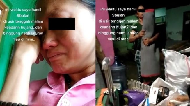 Curhat pilu wanita diusir suaminya saat hamil 9 bulan. (TikTok/@memeiimaya)