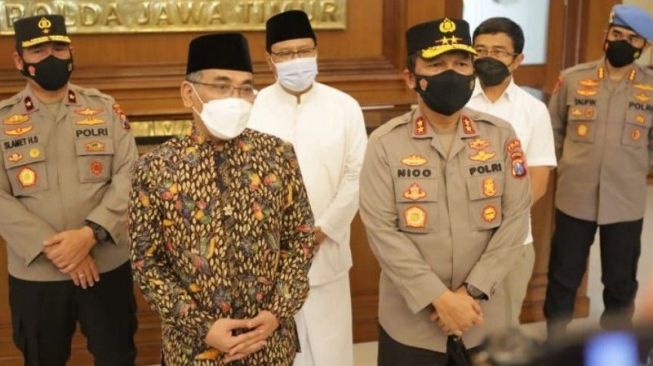 Pastikan Keamanan Harlah ke-99 NU, Gus Yahya Sambangi Polda Jatim