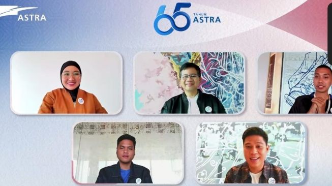 Konferensi Pers daring Astra X RAN untuk lagu tema atau theme song HUT 65 tahun Astra 