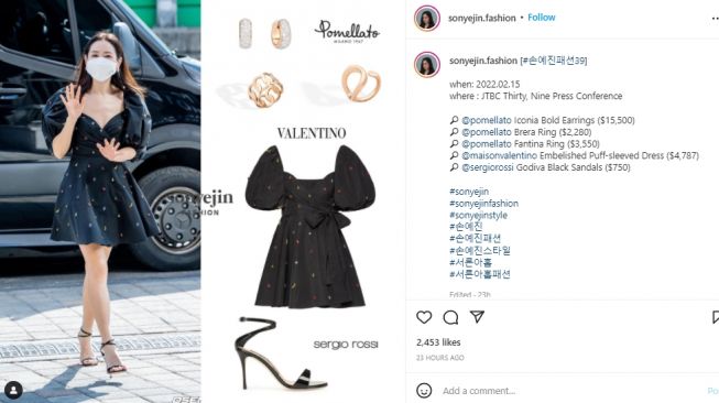 Harga outfit Son Ye Jin (instagram.com)