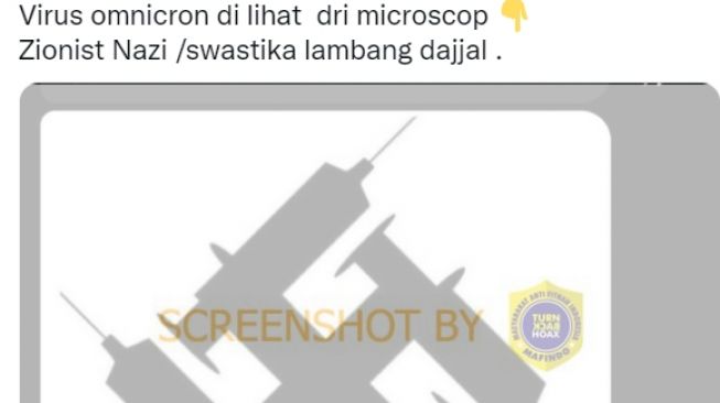 CEK FAKTA: Bentuk Virus Omicron Seperti Lambang Nazi atau Dajjal, Benarkah?