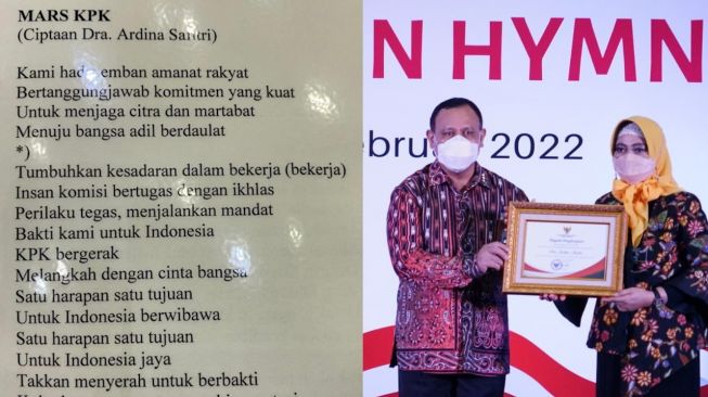 Mars dan Himne KPK Buatan Istri Firli Bahuri yang Tuai Kritik