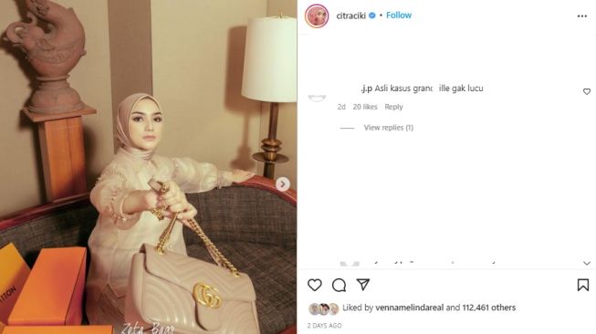 Citra Kirana disentil netizen (instagram.com)