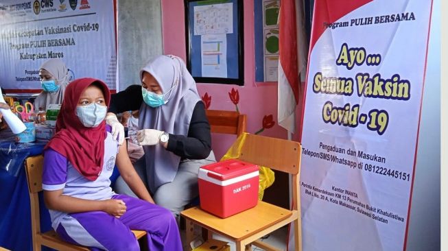 Gandeng NGO Inanta-CWS, Dinkes Maros Gelar Vaksinasi Anak dan Dewasa