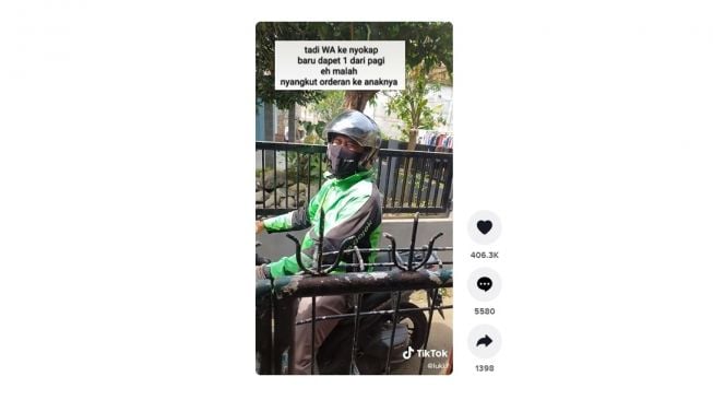 Order ojol, driver-nya tak terduga. [TikTok]