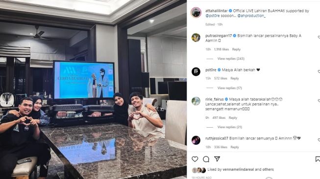 Atta Halilintar dapat sponsor acara lahiran Aurel Hermansyah dari Putra Siregar (instagram.com)