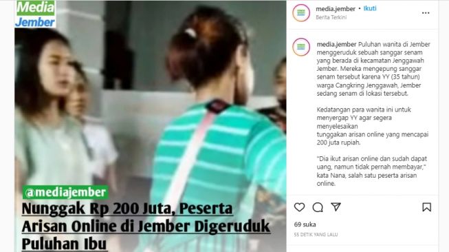 Ibu-ibu Kepung Sanggar Senam, Geruduk Perempuan Gegara Tunggakan Arisan Online Ratusan Juta