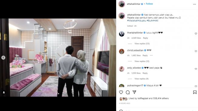 Kamar bayi Aurel Hermansyah dan Atta Halilintar (instagram.com)