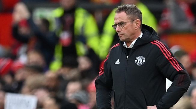 Manajer interim Manchester United, Ralf Rangnick. [PAUL ELLIS / AFP]