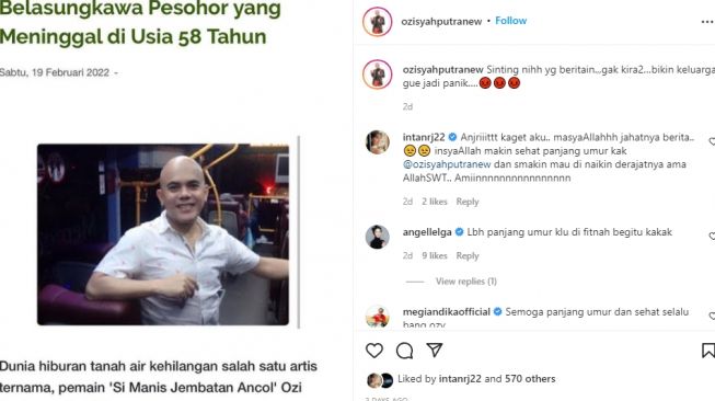 Ozy Syahputra [Instagram/@ozisyahputra]