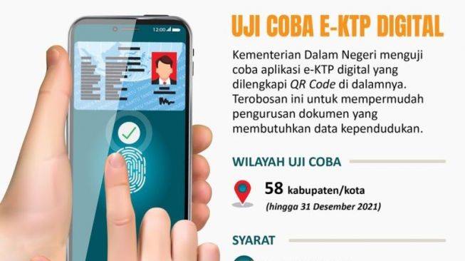 Uji coba e-KTP digital di Surabaya [Foto: Antara]