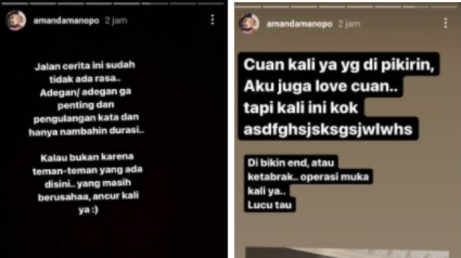 kolase curhat Amanda Manopo [Instagram/@amandamanopo]