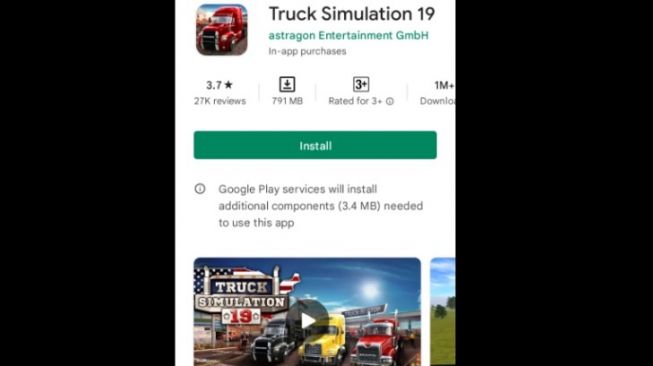 Truck Simulator 19  [screenshot Google Play].