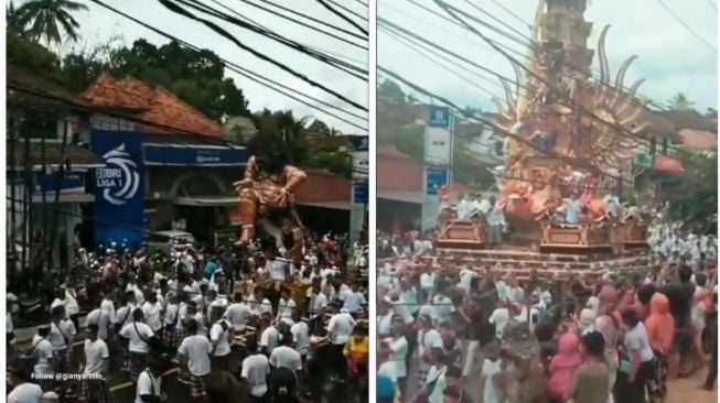 Puncak Pelebon di Puri Peliatan Ubud Bali Berlangsung Hari Ini Gunakan Bade Tumpang Sia