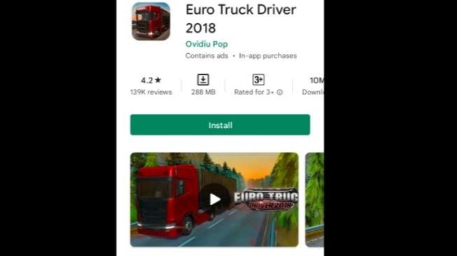 Euro Trick Driver 2018 [screenshot Google Play].