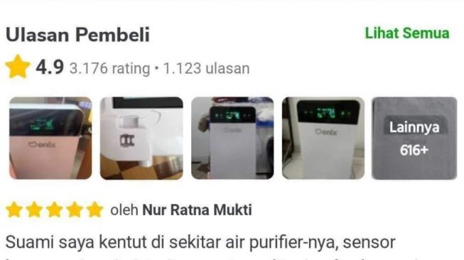 Kirim Review Produk, Perempuan Ini Kagum Air Purifier Miliknya Bisa Bereaksi pada Kentut Suami