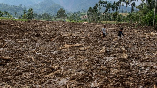 Petugas gabungan dari Basarnas Padang, TNI, Polri, BPBD dan dibantu masyarakat melakukan pencarian korban longsor di jorong Guguk Nagari Malampah, Kecamatan Tigo Nagari, Kabupaten Pasaman, Sumatera Barat, Minggu (27/2/2022). [ANTARA FOTO/Muhammad Arif Pribadi/Lmo/YU]