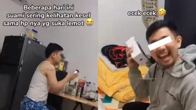 Viral Reaksi Suami Dibelikan Istri iPhone Bikin Baper, Ending Ngode Cute Abis!