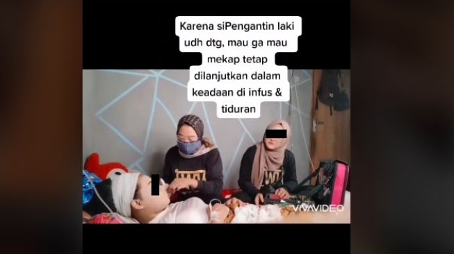 Viral! Mempelai Wanita Diduga Kesurupan Hingga Pingsan Tak Sadarkan Diri, MUA Rias Pengantin Dalam Kondisi Tertidur