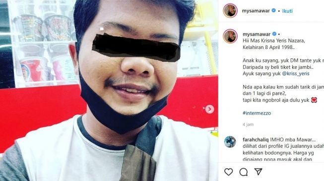 Mawar AFI mengungkap identitas pelaku penipuan tas branded. [Instagram]