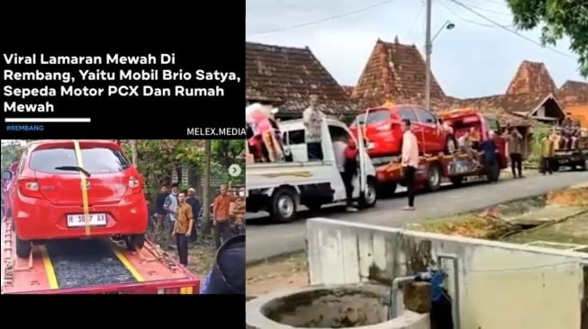 Heboh Lamaran Sultan di Rembang Bawa Seserahan Honda Brio dan Motor PCX