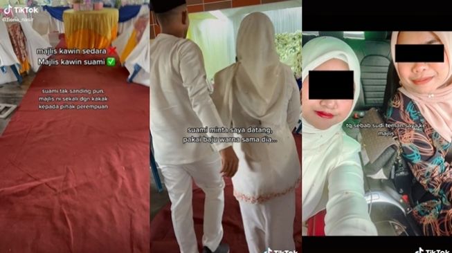 Viral curhat wanita diminta hadiri pernikahan kedua suaminya. (TikTok/@fiena_nasir)