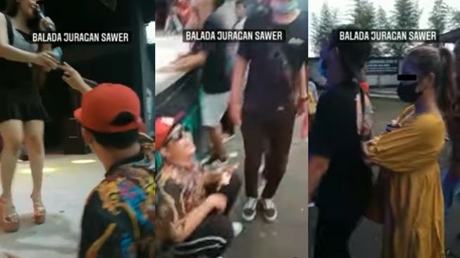 Kocak! Lagi Asyik Dangdutan Sambil Nyawer Biduan, Pria Ini Langsung Jongkok Minta Ampun Gegara Dipelototi Istri