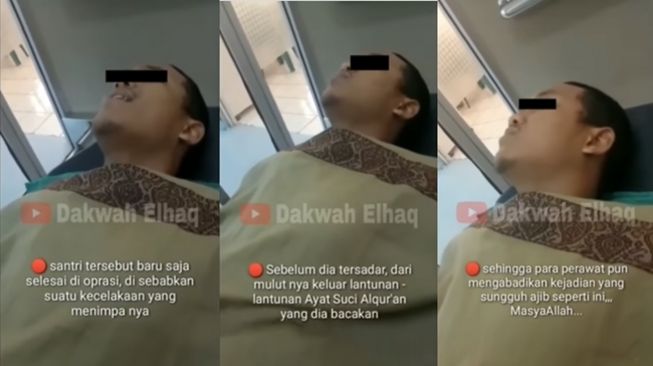 Santri Ponpes Terekam Lancar Lantunkan Ayat Al Quran Meski Belum Sadar Usai Operasi, Publik Kompak Terenyuh