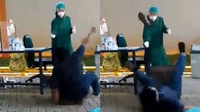 Detik-detik Pria Terjungkal saat Alat Swab Masuk Hidung, Benda Ini Jadi Sorotan