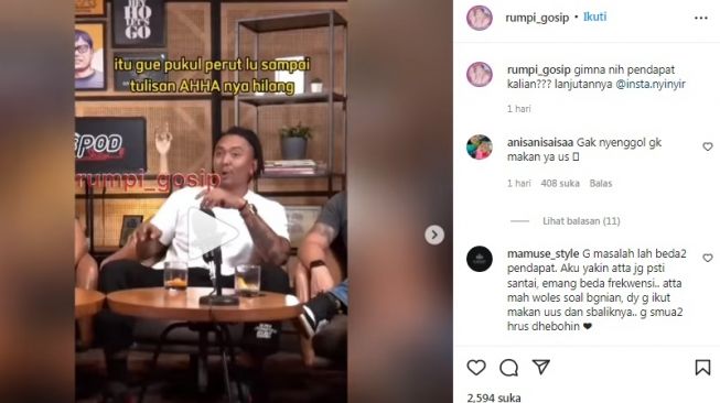 Unggahan soal Uus [Instagram/@rumpi_gosip]