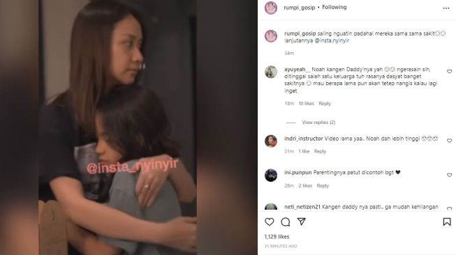 Bunga Citra Lestari tenangkan anaknya yang sedang sedih (instagram.com)