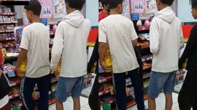 Viral Tiga Remaja Terekam Lagi Antre Beli Minyak Goreng di Minimarket, Warganet: Satu Keluarga Berasa Asing