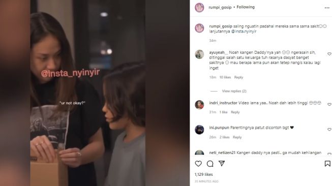 Bunga Citra Lestari tenangkan anaknya yang sedang sedih (instagram.com)