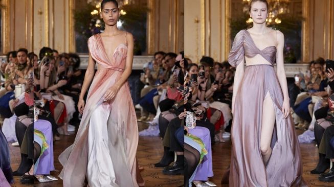 Mengintip Potret Gaun Kolaborasi Leanne Marshall dan MS Glow di Paris Fashion Week