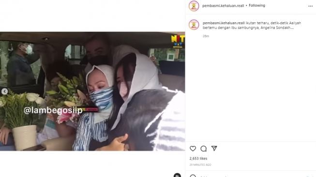 Momen haru Aaliyah Massaid bertemu Angelina Sondakh (instagram.com)